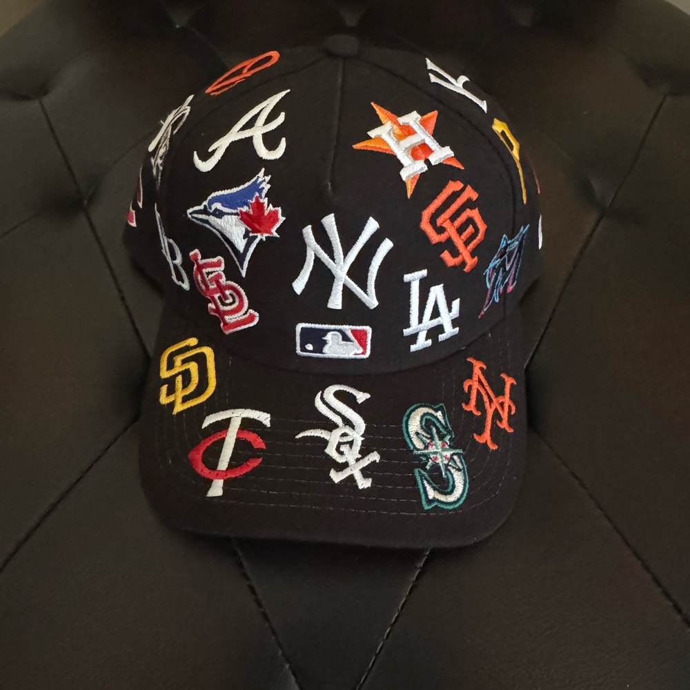 New Era Black Cap with Embroidered Details